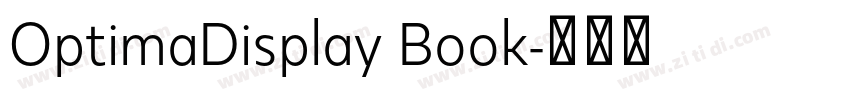 OptimaDisplay Book字体转换
